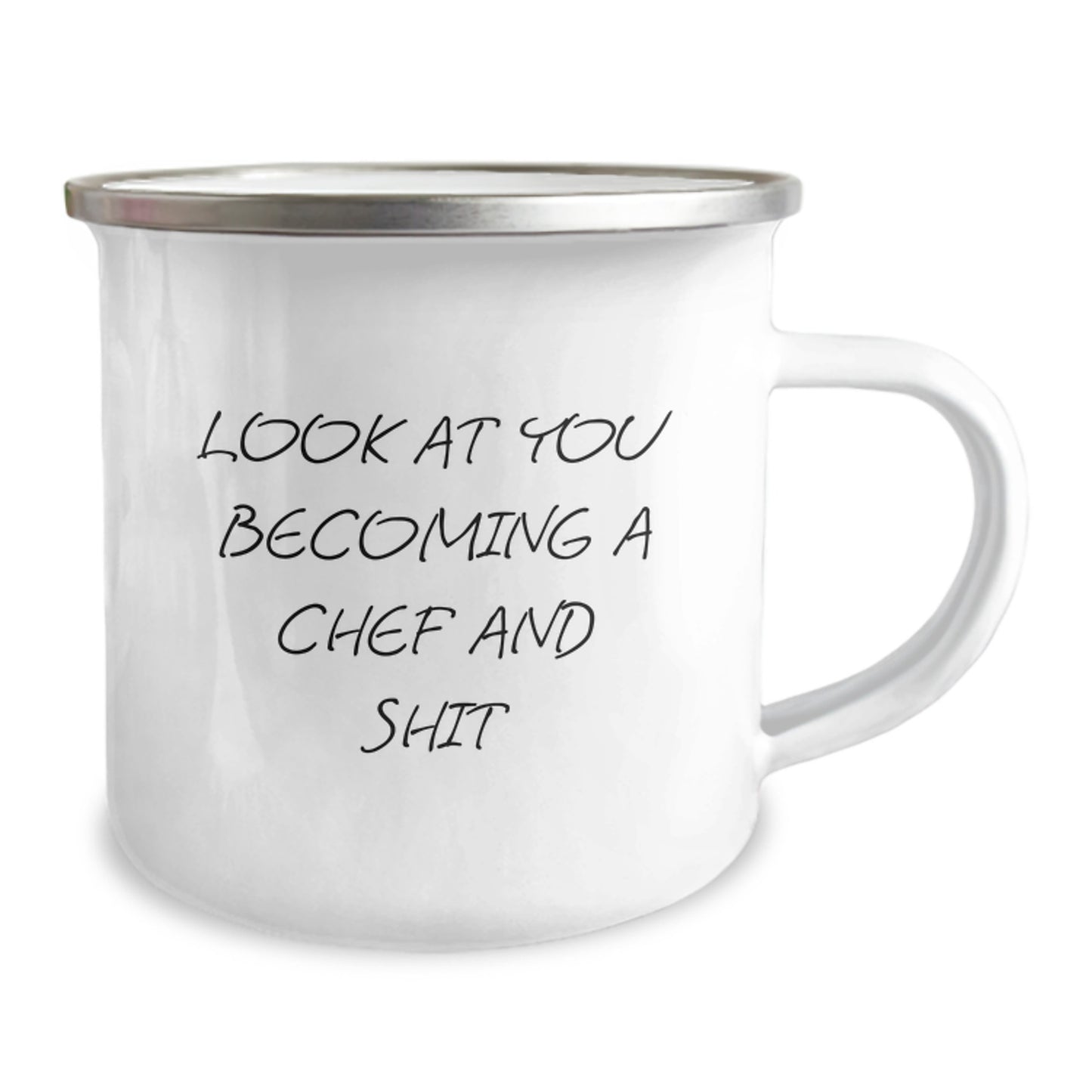 Funny Chef Camping Mug Gifts from Friends for Men on Valentine's - Look At You Becoming A Chef And Shit - Unique Gifts for Chef Lovers - Image 2