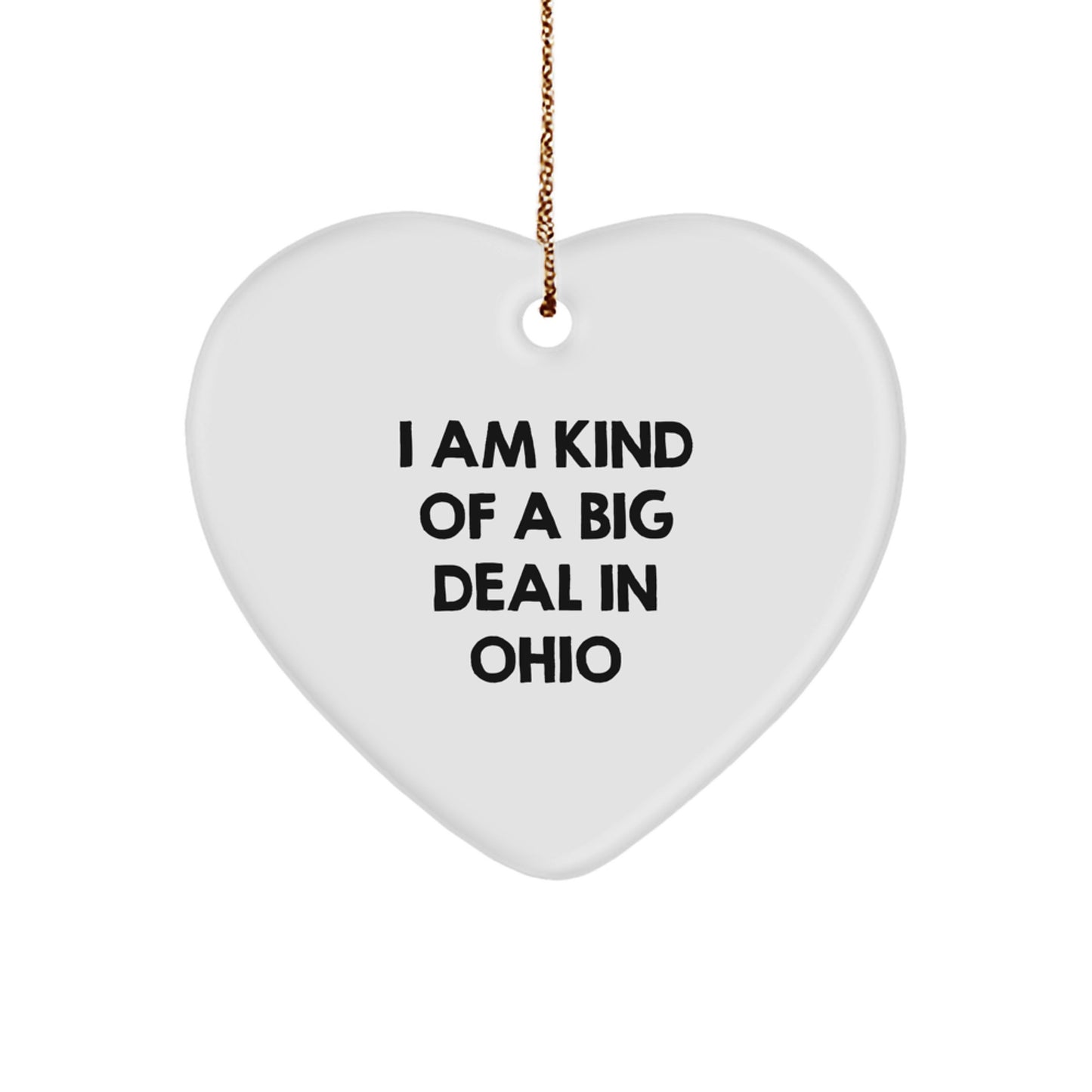 'I Am Kind Of A Prime Selection In Ohio' - Funny Ohio Heart Ornament, Christmas Unique Gifts from Friends, Family, Coworkers for Ohio Men, Women - Image 1
