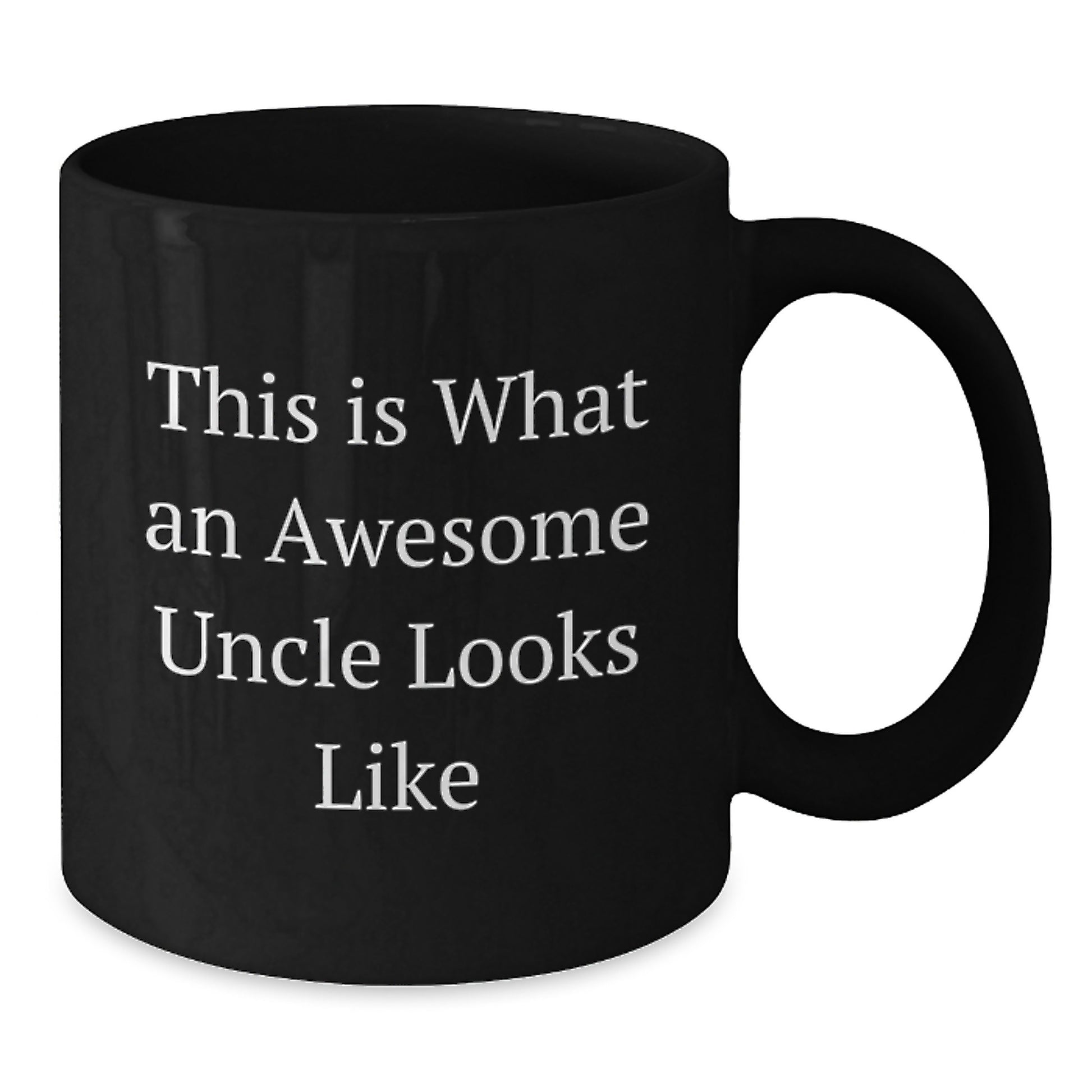 Funny Uncle Gifts for Him, This Is What An Awesome Uncle Looks Like, Black Coffee Mug - Additional