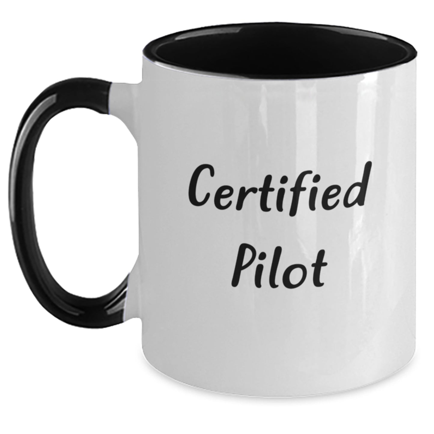 Funny Pilot Gifts from Friends, Unique Two Tone Coffee Mug for Pilot Lovers, Christmas Unique Gifts for Men, Pilot Mug with Inspirational Quote - Main