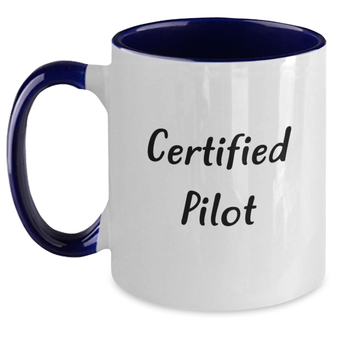 Funny Pilot Gifts from Friends, Unique Two Tone Coffee Mug for Pilot Lovers, Christmas Unique Gifts for Men, Pilot Mug with Inspirational Quote - Main
