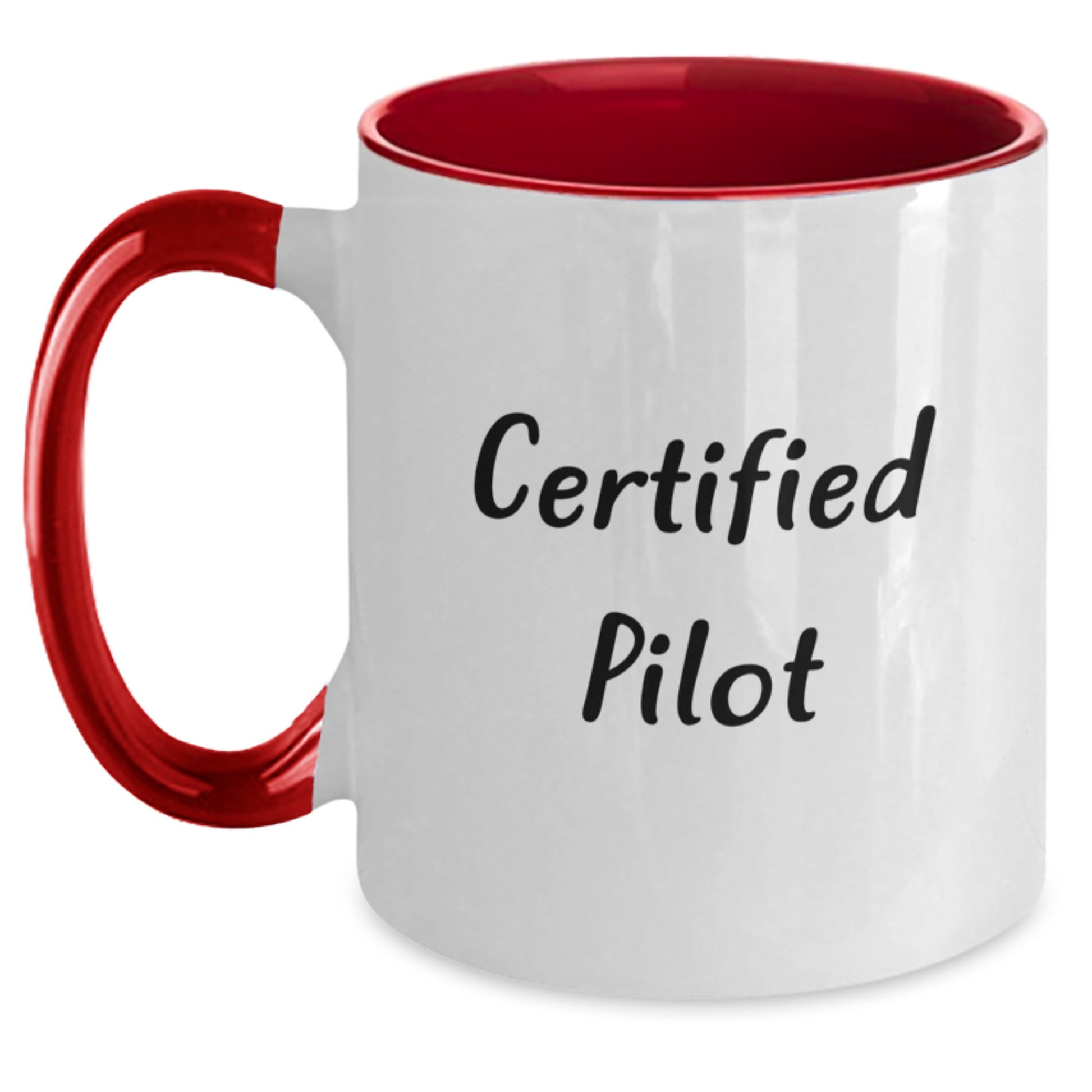 Funny Pilot Gifts from Friends, Unique Two Tone Coffee Mug for Pilot Lovers, Christmas Unique Gifts for Men, Pilot Mug with Inspirational Quote - Main