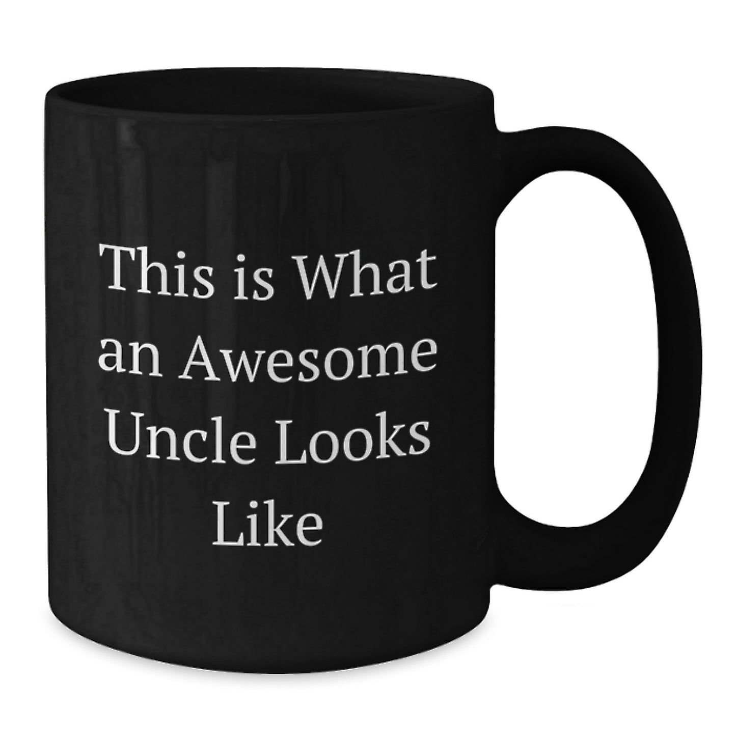 Funny Uncle Gifts for Him, This Is What An Awesome Uncle Looks Like, Black Coffee Mug - Additional