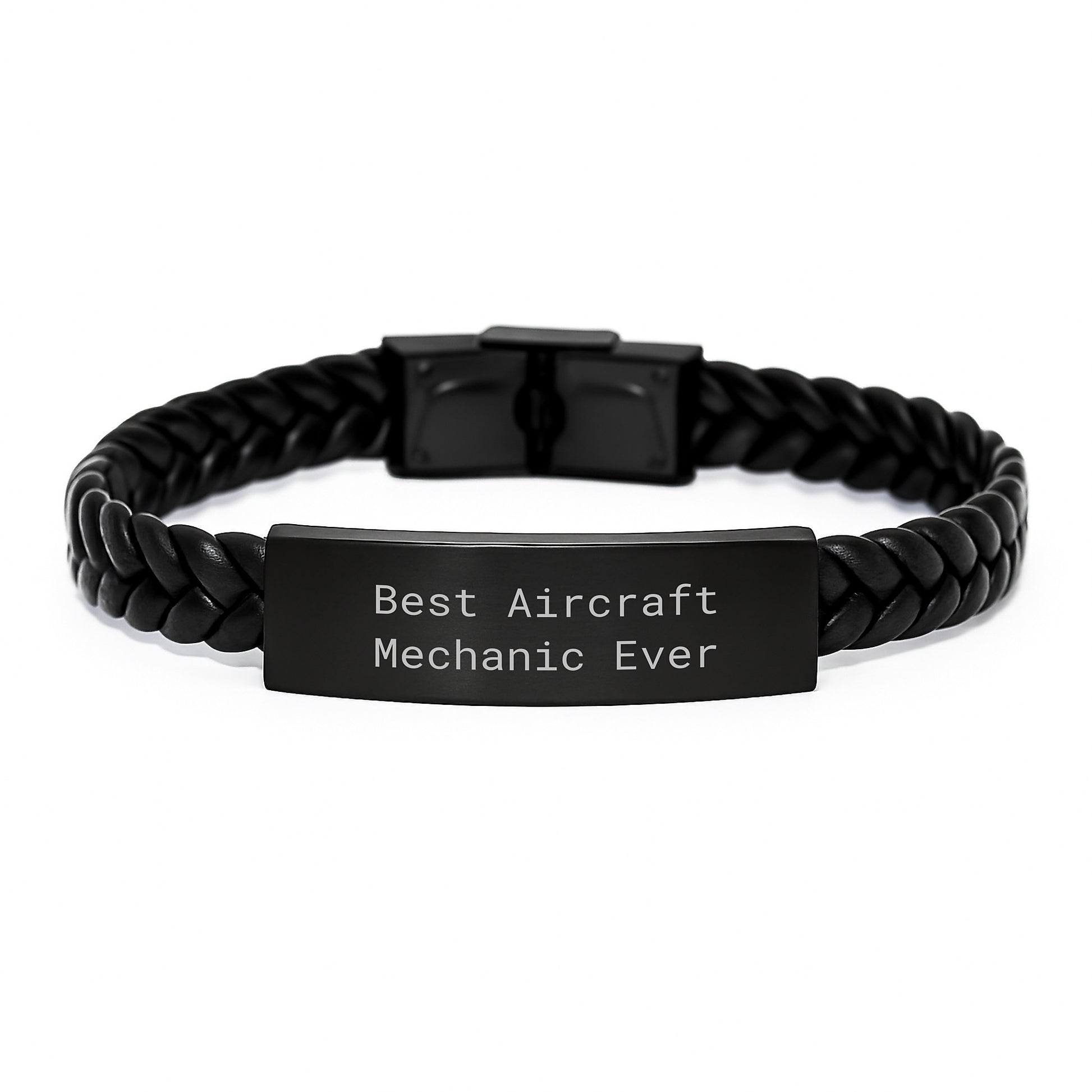 Aircraft Mechanic Leather Bracelet Funny Quote Gifts from Friends to Men - Image 1
