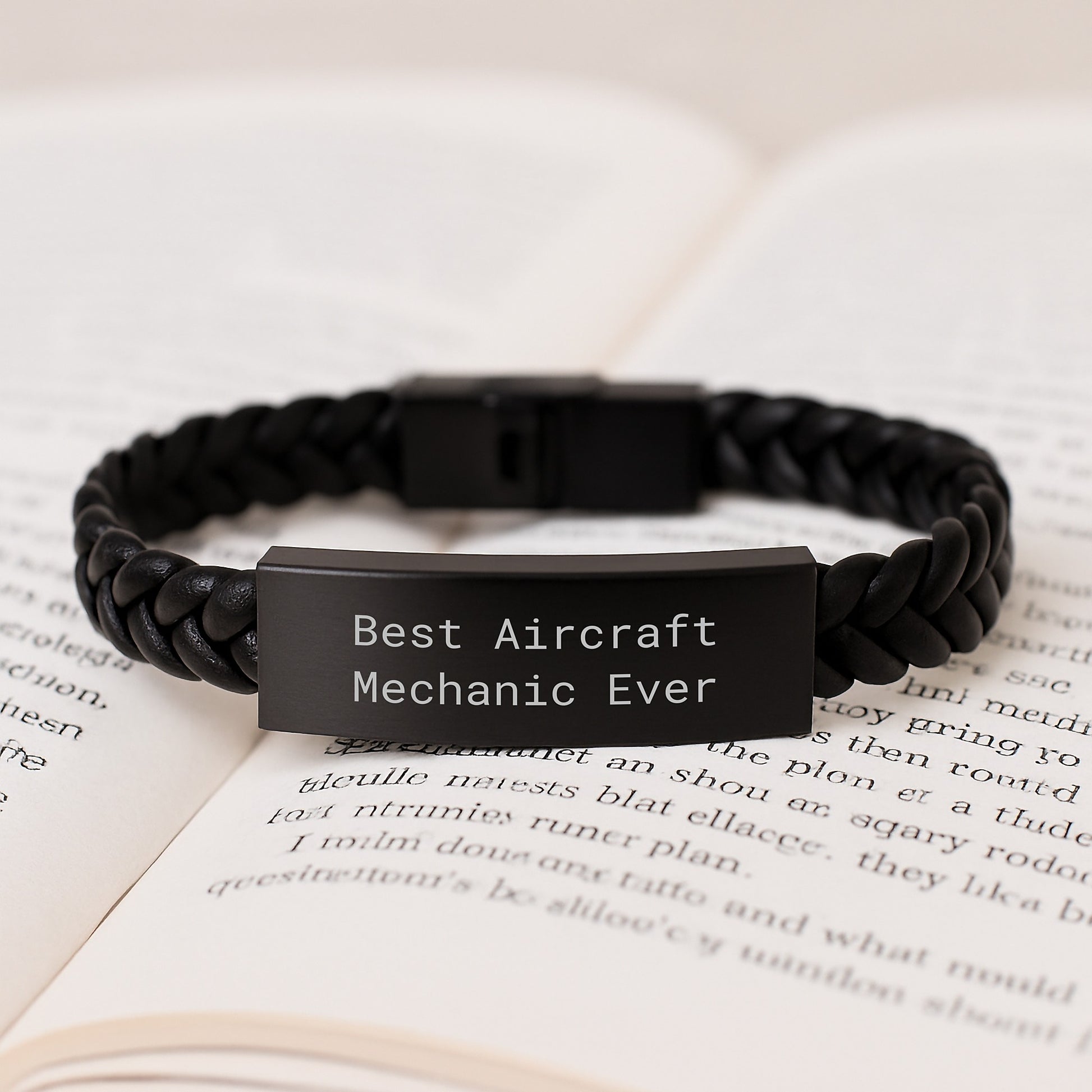 Aircraft Mechanic Leather Bracelet Funny Quote Gifts from Friends to Men - Image 3