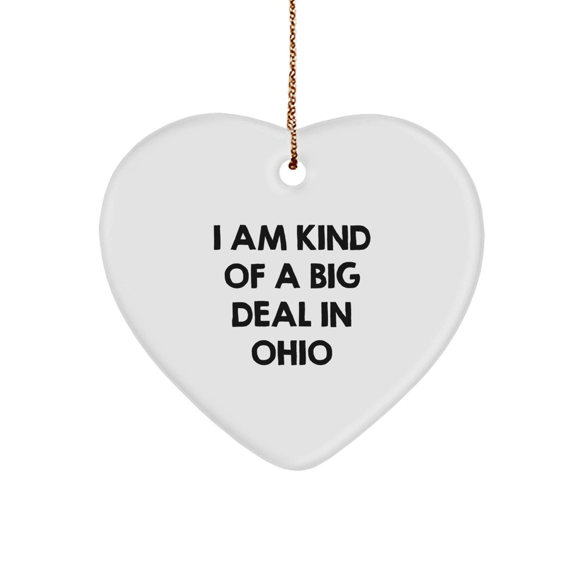 'I Am Kind Of A Prime Selection In Ohio' - Funny Ohio Heart Ornament, Christmas Unique Gifts from Friends, Family, Coworkers for Ohio Men, Women - Image 1