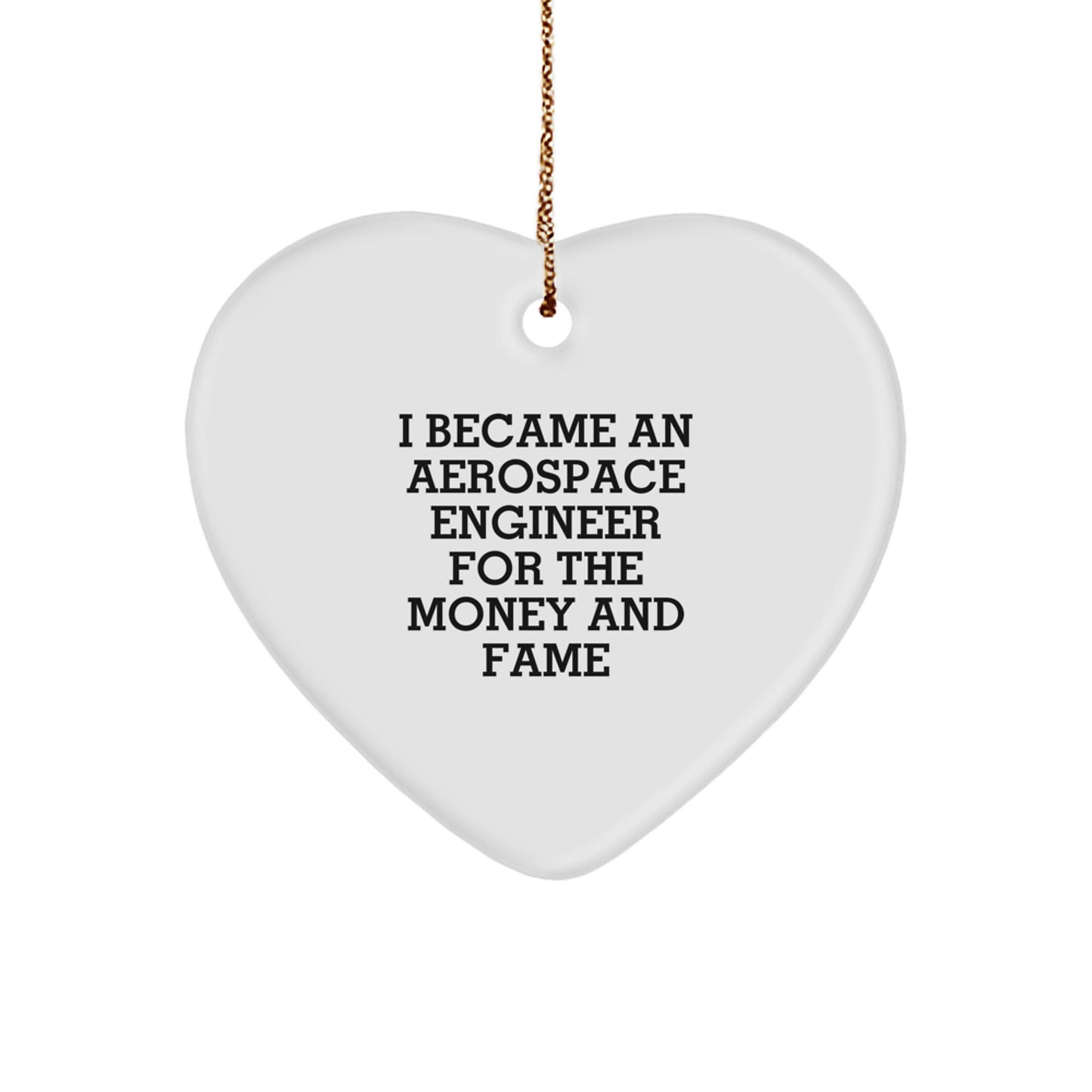Aerospace Engineer Heart Ornament, Funny Quote, Gifts from Friends, Unique Christmas Unique Gifts for Aerospace Engineer Men - Image 1