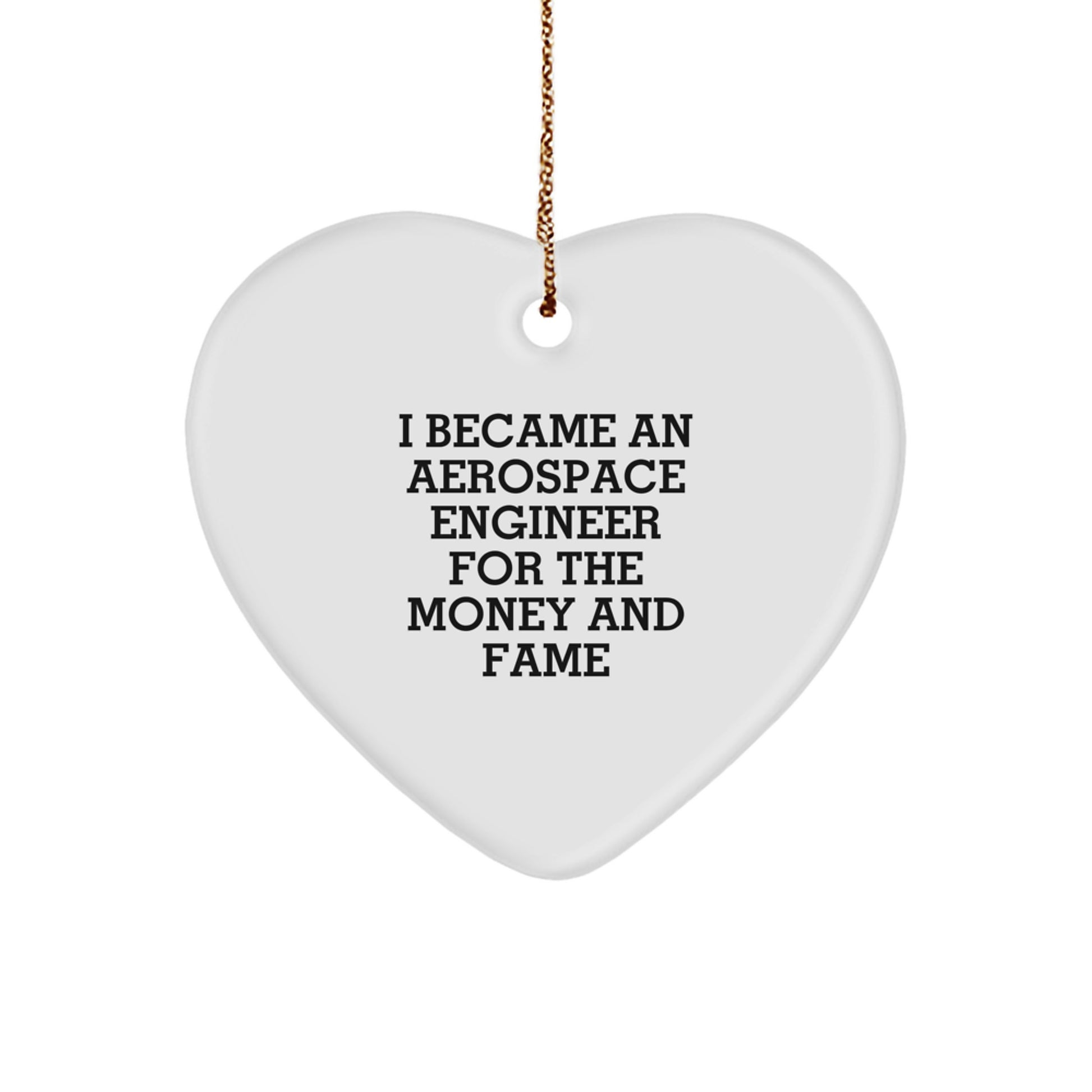 Aerospace Engineer Heart Ornament, Funny Quote, Gifts from Friends, Unique Christmas Unique Gifts for Aerospace Engineer Men - Image 1
