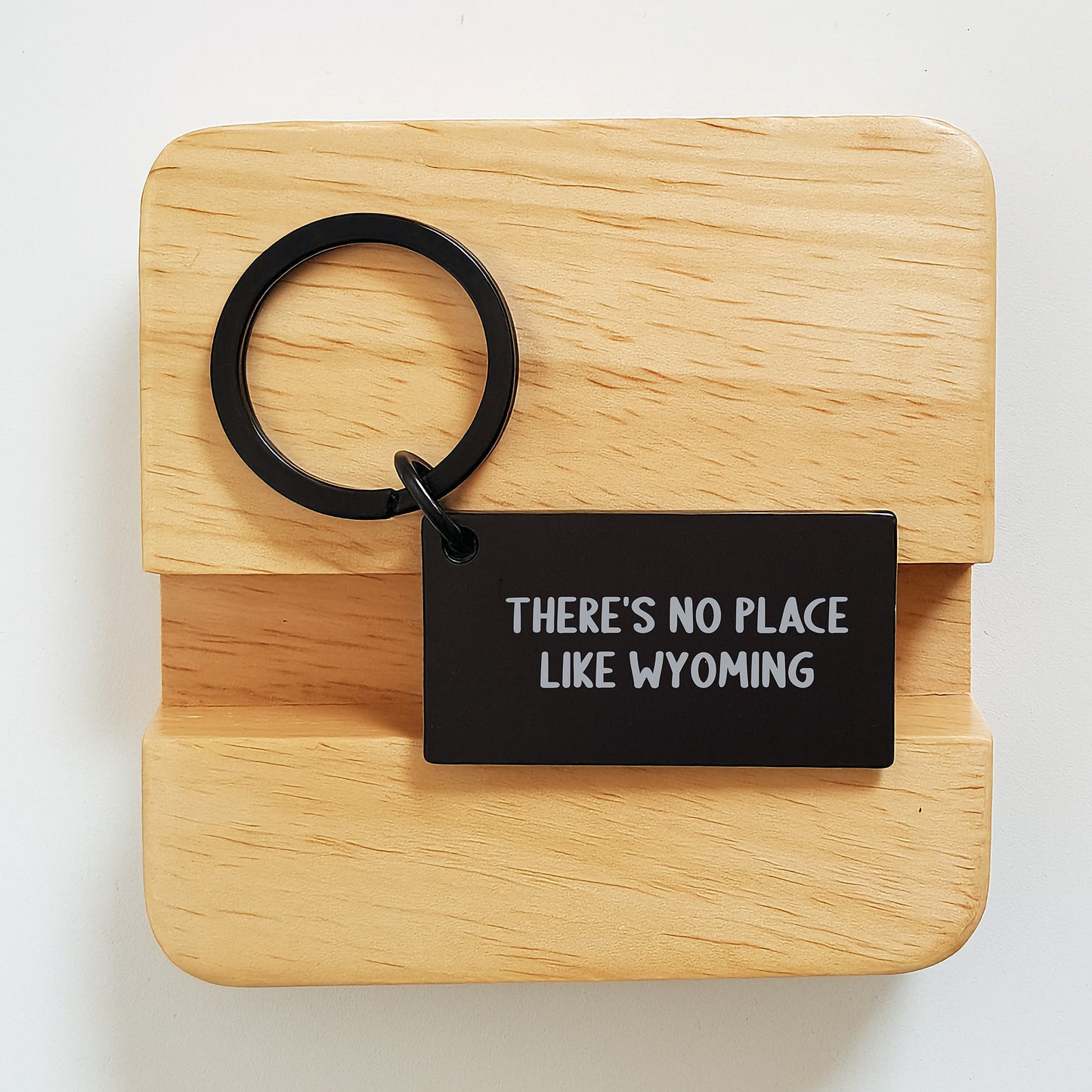 Wyoming Keychain, Funny Quote 'There's No Place Like Wyoming', Unique Gifts for Friends from Wyoming, Valentine's Unique Gifts - Image 2