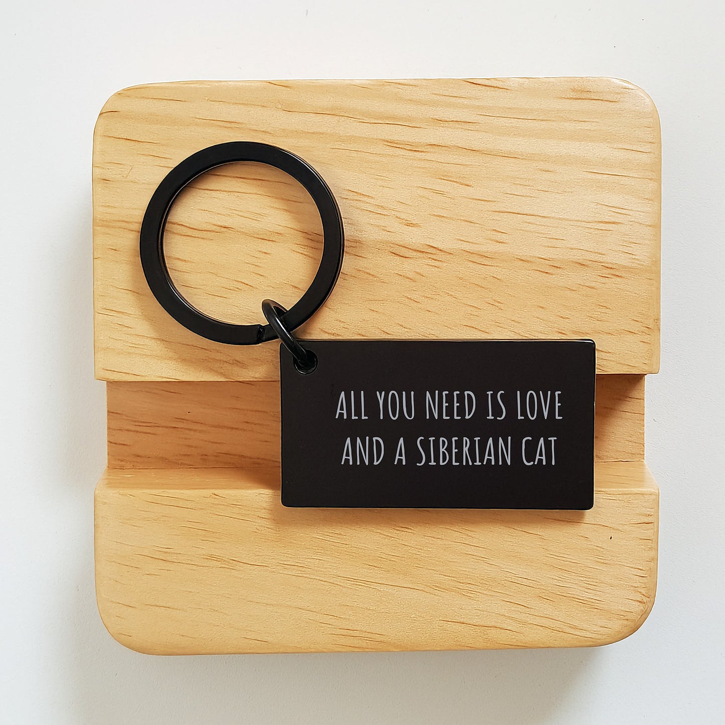 Siberian Cat Keychain Gifts from Friends and Family - All You Need Is Love - Valentine's Unique - Image 2