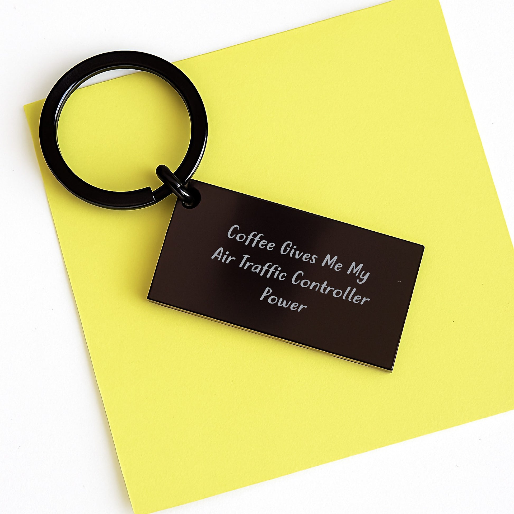 Air Traffic Controller Gifts for Men - Funny Keychain with Coffee Quote, Valentine's Unique Gifts from Friends, Family, Coworkers - Air Traffic Controller Keychain - Image 3