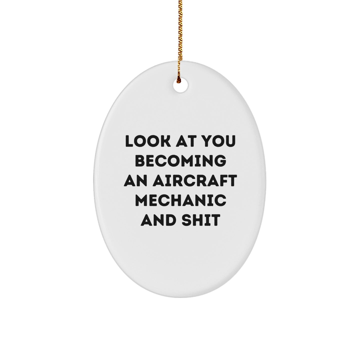 Aircraft Mechanic Oval Ornament Gifts from Friends and Family for Christmas Unique Gifts - Image 1