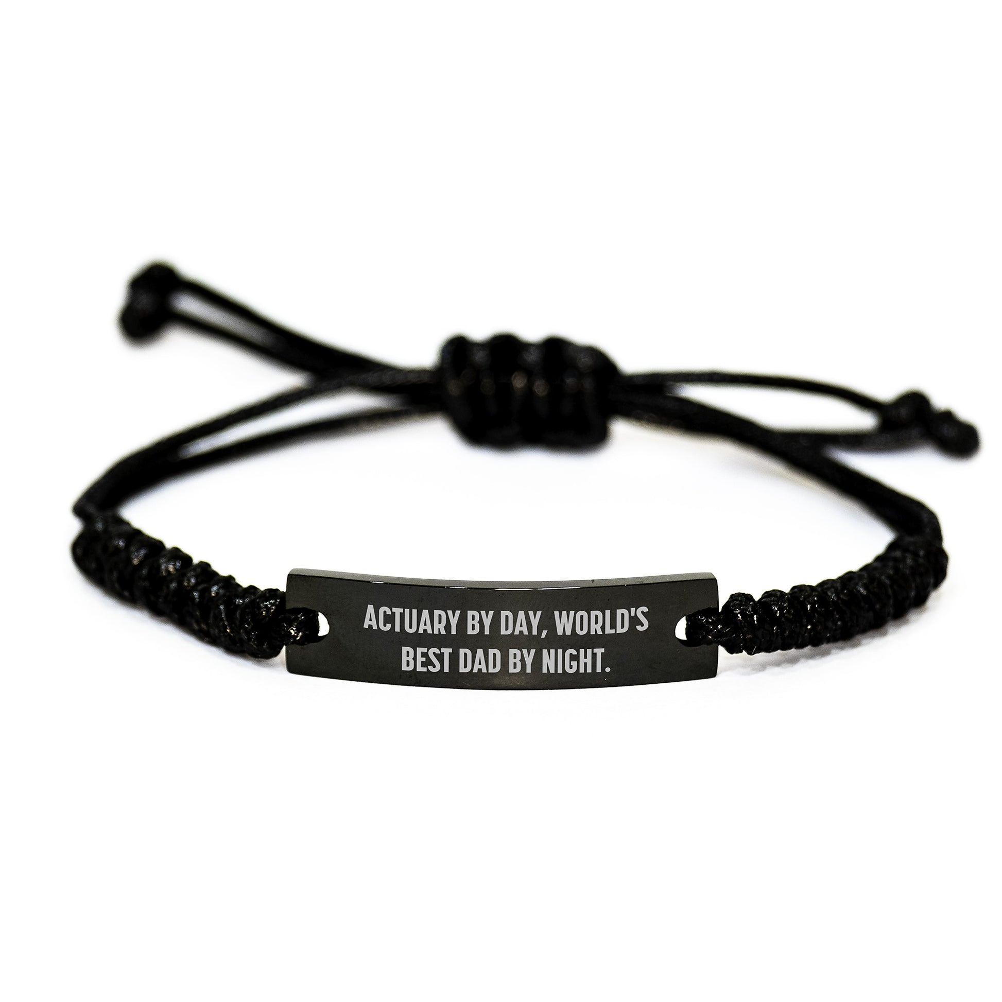 Actuary By Day Funny Rope Bracelet Gifts for Him on Valentine's, Actuary Unique Accessories - Image 1