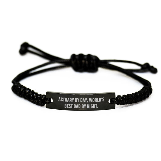Actuary By Day Funny Rope Bracelet Gifts for Him on Valentine's, Actuary Unique Accessories - Image 1