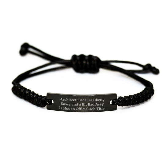 Architect Gifts, Funny Quote Rope Bracelet, Valentine's Unique Gifts for Architect - Image 1