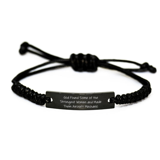Aircraft Mechanic Gifts for Men Women Friends Coworkers - Inspirational Rope Bracelet with Funny Quote - Valentine's Unique Gifts from Men Women - Image 1