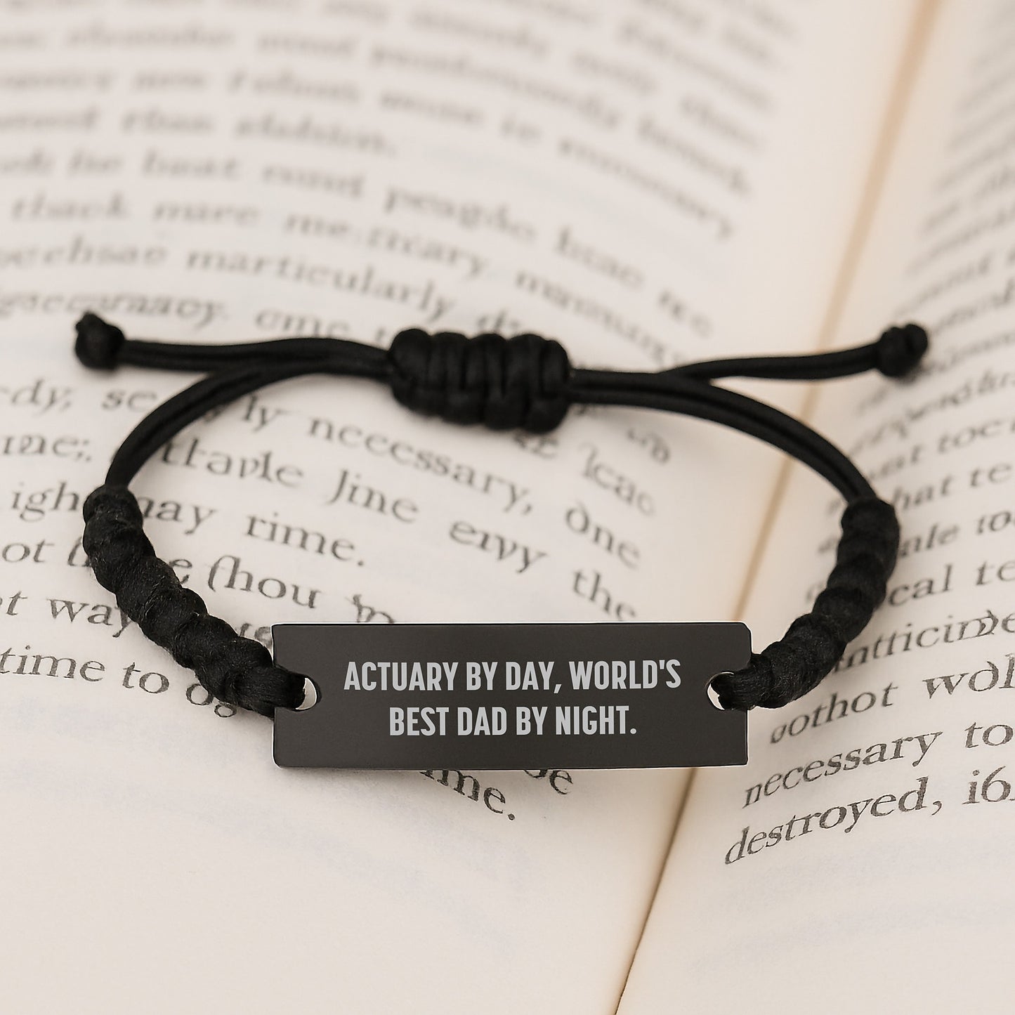 Actuary By Day Funny Rope Bracelet Gifts for Him on Valentine's, Actuary Unique Accessories - Image 3