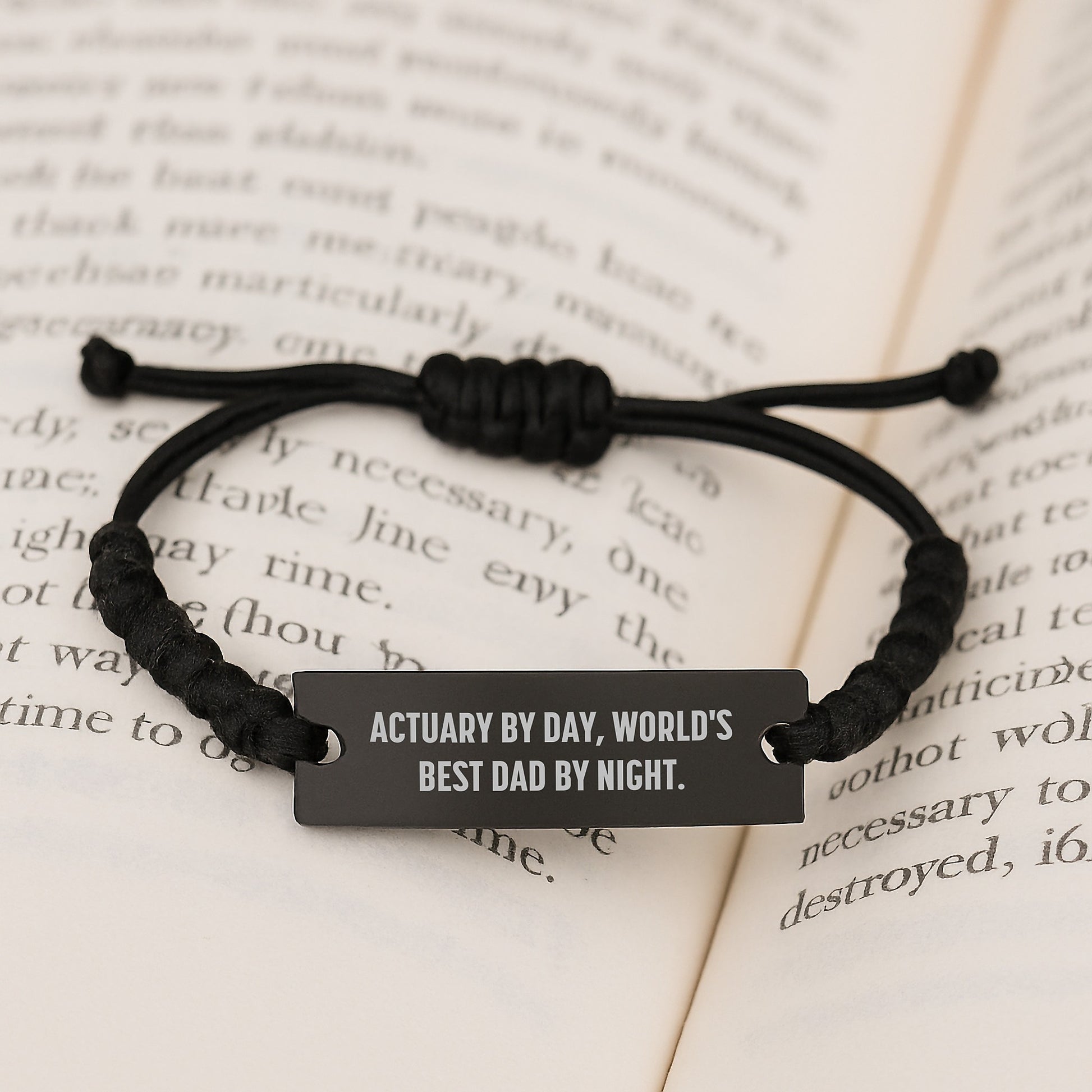 Actuary By Day Funny Rope Bracelet Gifts for Him on Valentine's, Actuary Unique Accessories - Image 3