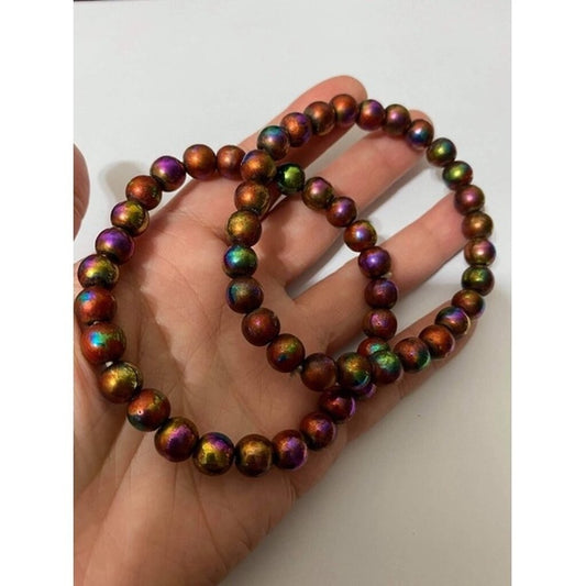 8mm Multi-Color Steel Bracelet Inspired by Somdej Style Thai Amulet