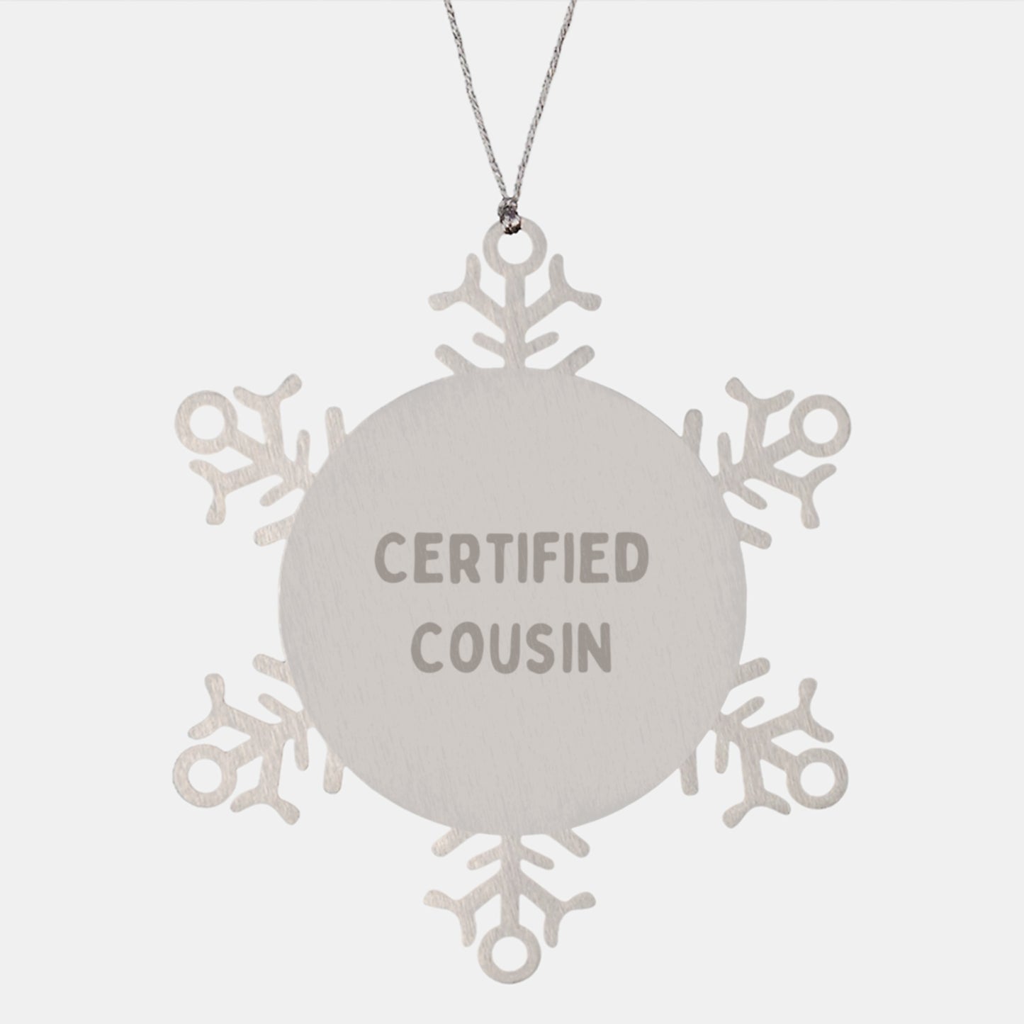 Funny Cousin Quotes Snowflake Ornament Gifts from Cousin to Cousin for Christmas Unique Presents for Women Men Friends Family - Image 1