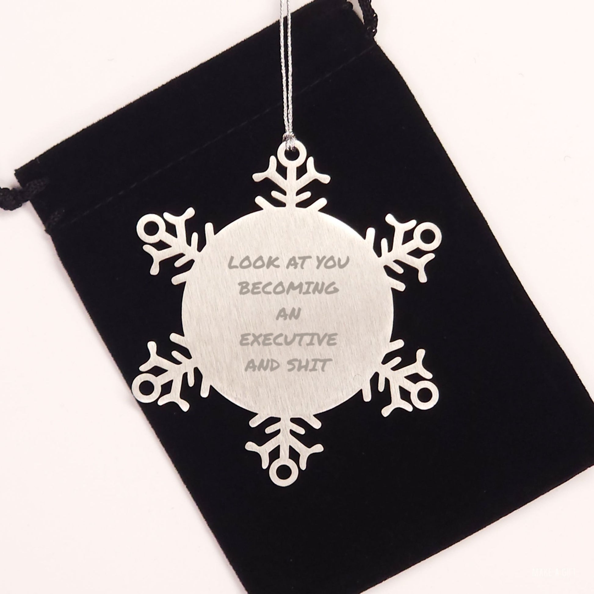 Funny Executive Gifts from Friends - Snowflake Ornament for Men Executive at Christmas Time - Gifts for Executive Friends - Image 2