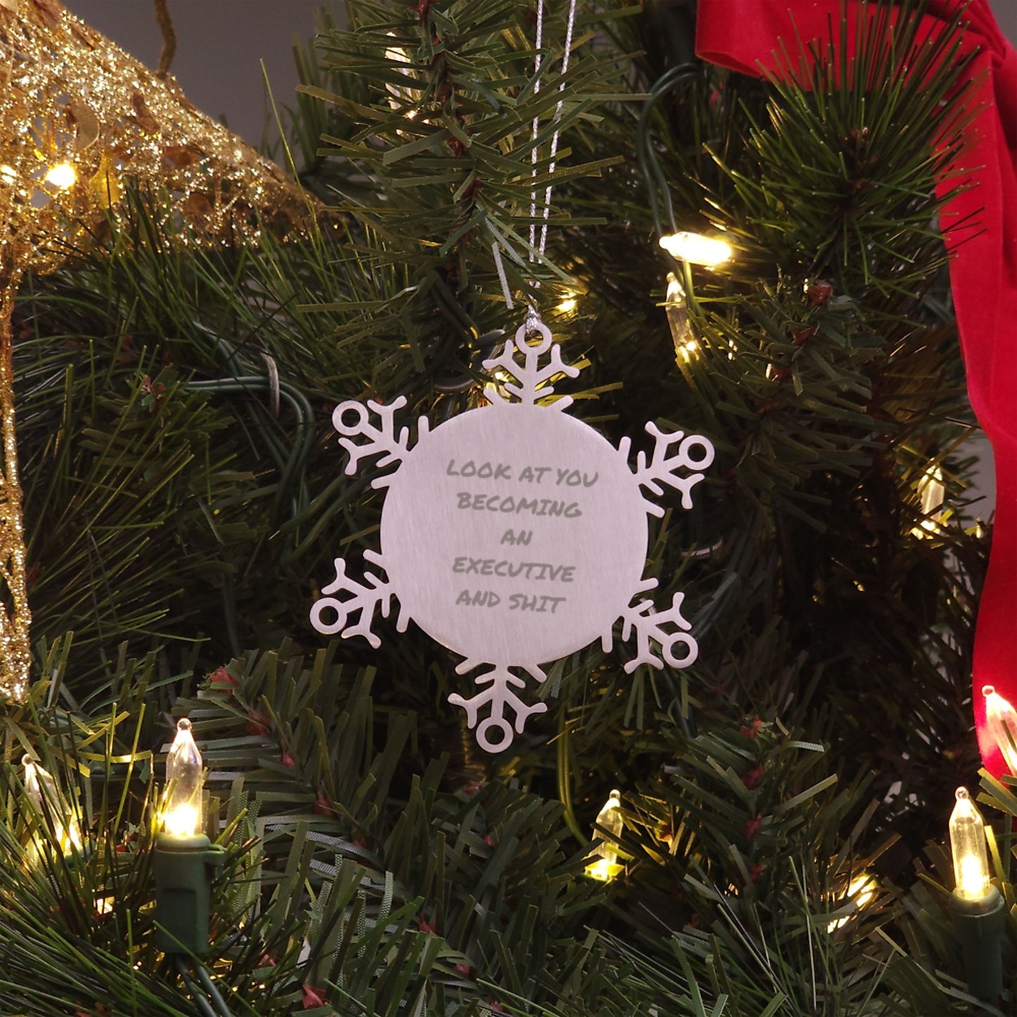 Funny Executive Gifts from Friends - Snowflake Ornament for Men Executive at Christmas Time - Gifts for Executive Friends - Image 3